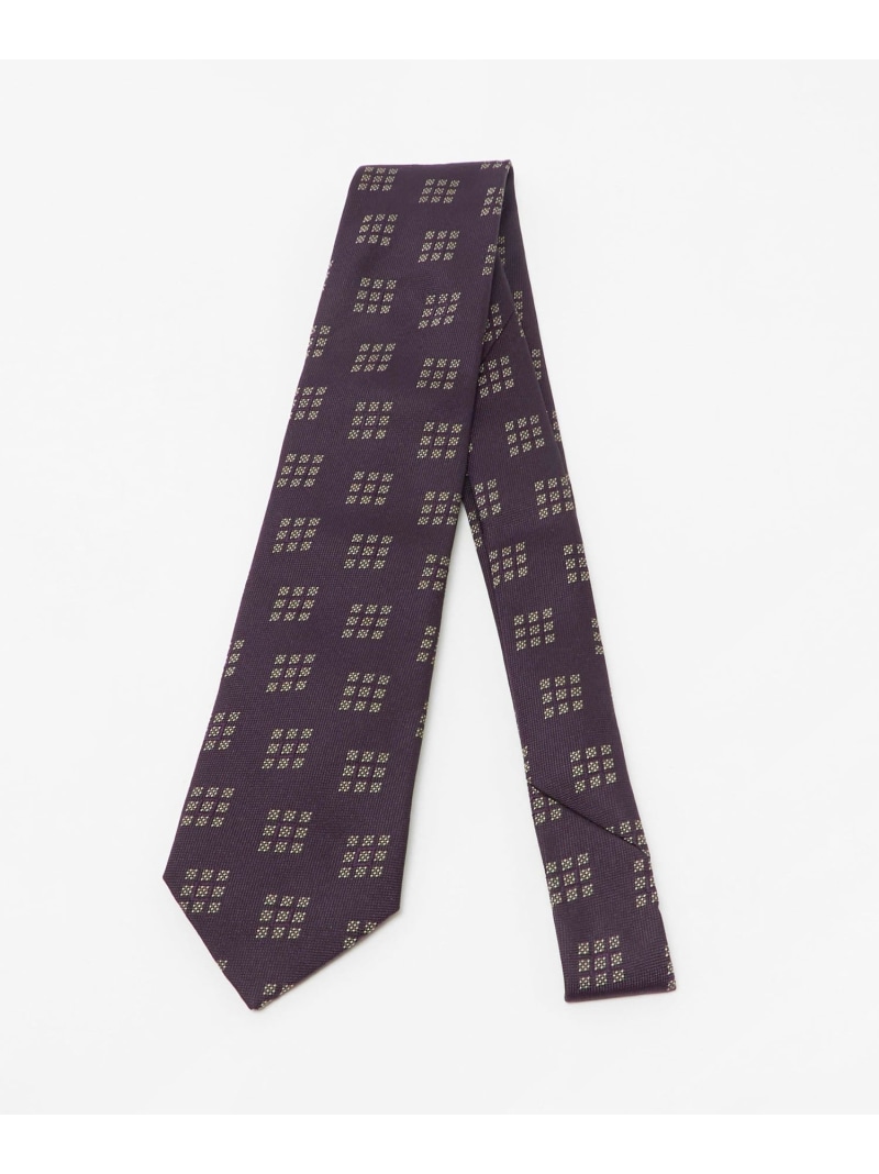 UNITED ARROWS スクエア ジャガード ネクタイ ユナイテッドアローズ スーツ・フォーマル ネクタイ・蝶ネクタイ パープル【送料無料】｜ Fashion Men