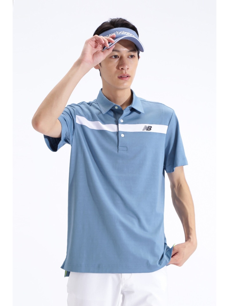 New Balance Golf アウトラインステッチ 半袖 カラーシャツ (MENS SPORT) ニューバランスゴルフ トップス シャツ・ブラウス ブルー ホワイト ブラック【送料無料】