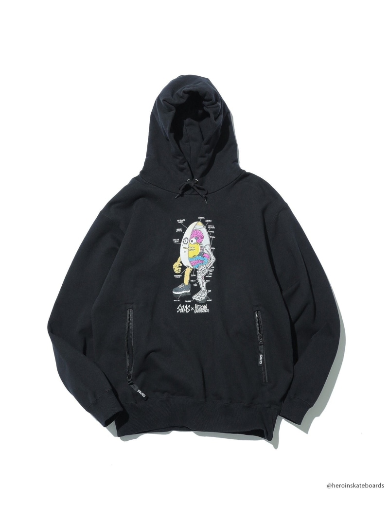 【SALE/40%OFF】SILAS SILAS x HEROIN HOODIE サイラス トップス スウェット・トレーナー ブラック グレー【RBA_E】【送料無料】