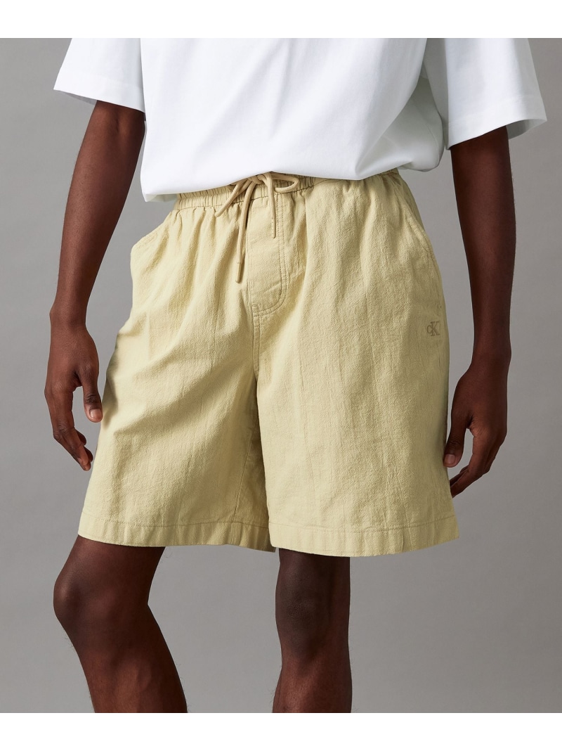 【SALE／50%OFF】Calvin Klein Jeans (M)【公式ショップ】 カルバンクライン テクスチャー コットン ショーツ Calvin Klein Jeans J325623 カルバン・クライン パンツ その他のパンツ ベージュ【RBA_E】【送料無料】 6,424円