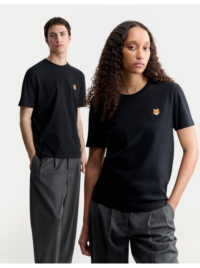 Maison Kitsune Maison Kitsune/(M)FOX HEAD REGULAR TEE-SHIRT メゾン キツネ トップス カットソー・Tシャツ ブラック ネイビー ホワイト ベージュ グレー【送料無料】