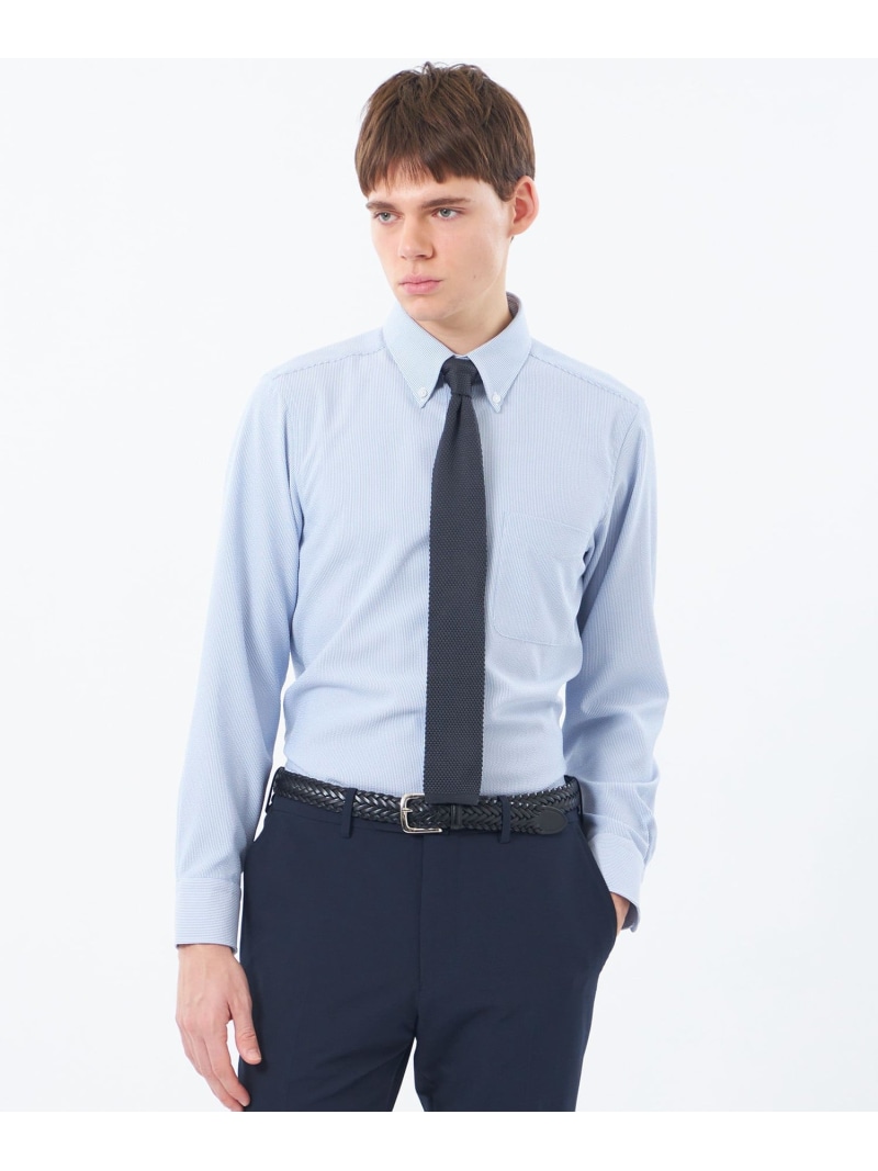 【SALE/35%OFF】MACKINTOSH PHILOSOPHY トロッター ボタンダウンシャツ ナローサッカー マッキントッシュ フィロソフィー トップス シャツ・ブラウス ブルー ホワイト【RBA_E】【送料無料】| Fashion Men