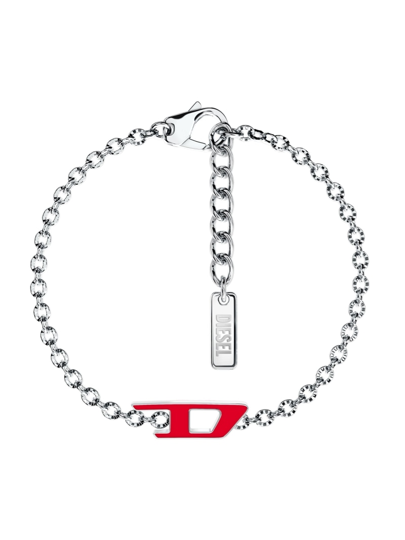 DIESEL ディーゼル 添え物 ユニ一発やる 腕輪 しろがね色 DX1691040 ウォッチステーションインターナショナル 添え物・ウオッチ ブレスレット・バングル 赤いこと【此れから取っておく】*【貨物輸送無料】