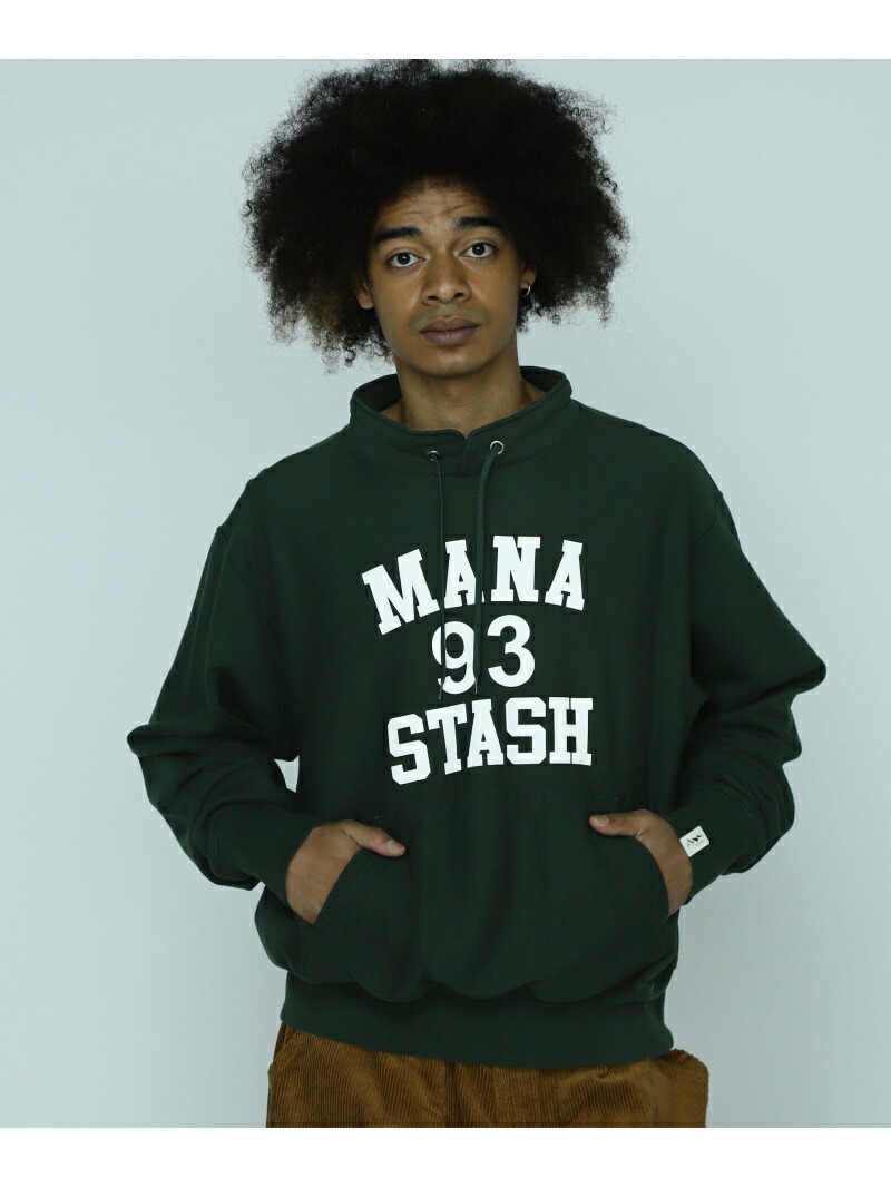 【SALE/30%OFF】MANASTASH MANASTASH/マナスタッシュ/COLLEGE LOGO STAND COLLAR SWEAT マナスタッシュ トップス スウェット・トレーナー ネイビー グリーン ブラック【RBA_E】【送料無料】| Fashion Men