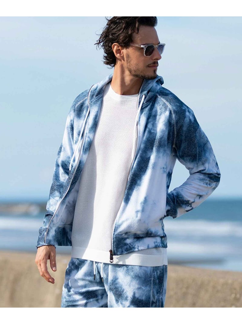 【SALE／20%OFF】1PIU1UGUALE3 RELAX (M)1PIU1UGUALE3 RELAX/USO-24050 シフォン トップス パーカー・フーディー ブルー【RBA_E】【送料無料】