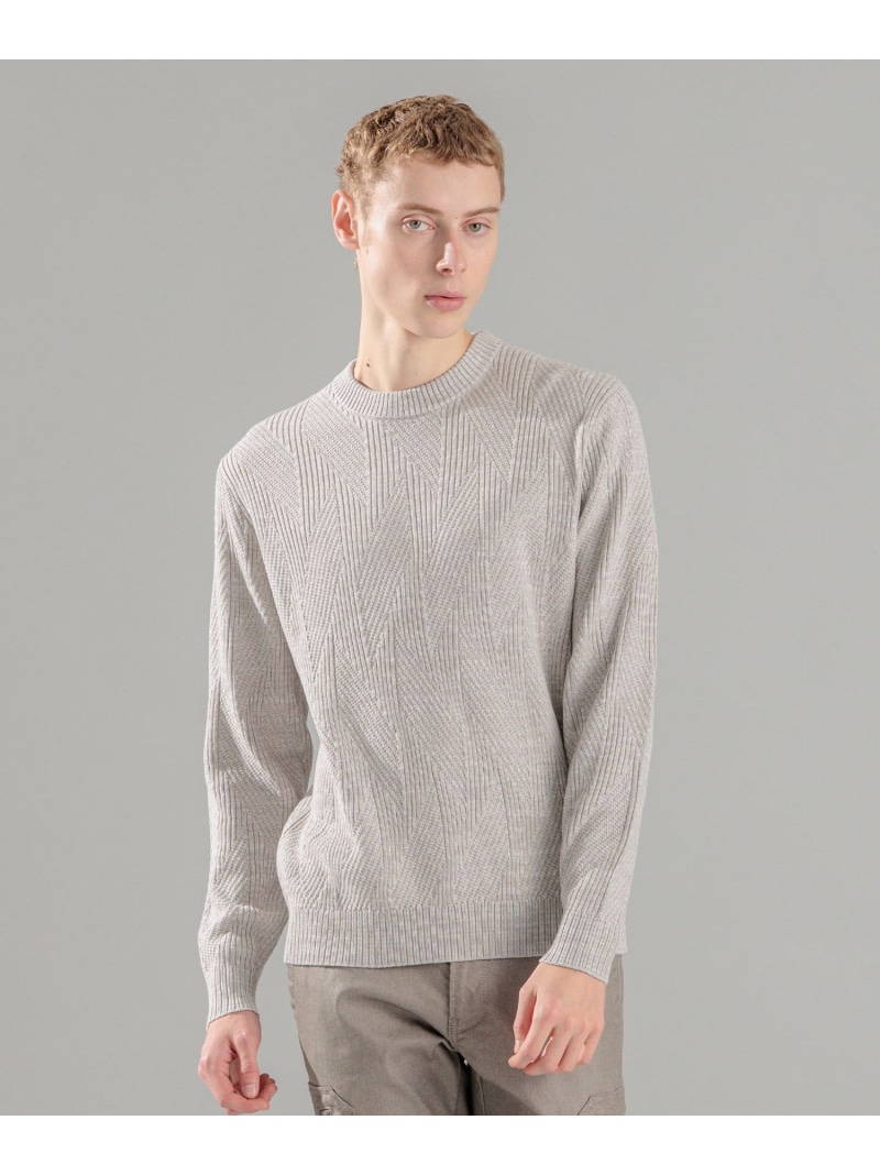 【SALE/20%OFF】JOSEPH HOMME 新柄【洗える】シルクバルキー クルーネックニット ジョゼフ オム トップス ニット ブルー ベージュ グレー ブラック【RBA_E】【送料無料】| Fashion Men