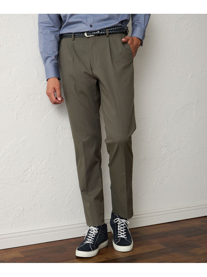 【SALE／36%OFF】BAKER STREET 【ウォッシャブル】【Adjustable Fit】ダブルピーチスキンチノパンツ ベイカー・ストリート パンツ スラックス・ドレスパンツ ブラウン グリーン【RBA_E】【送料無料】 13,200円