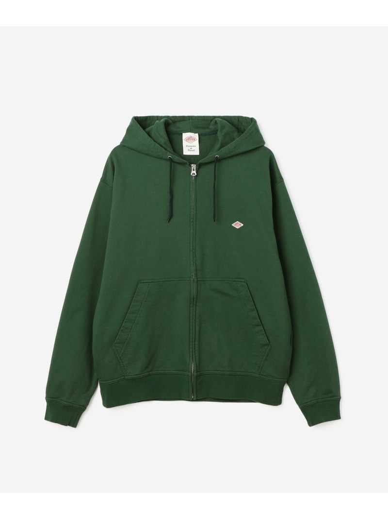 Bshop DANTON ｜ 綿織物テリー ジップパーカー MEN 司教 トップス スウェット・トレーナー 薄墨色 米国海軍【貨物輸送無料】