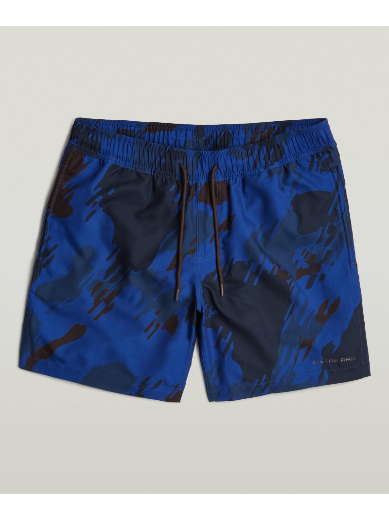 G-Star RAW 【堅苦しさ販売店】DIRIK GRAPHIC SWIMSHORT/水陸両用スイムショートパンツ/家鴨柄 ジースターロゥ 水泳着・スイムグッズ 水泳着 青碧【貨物輸送無料】