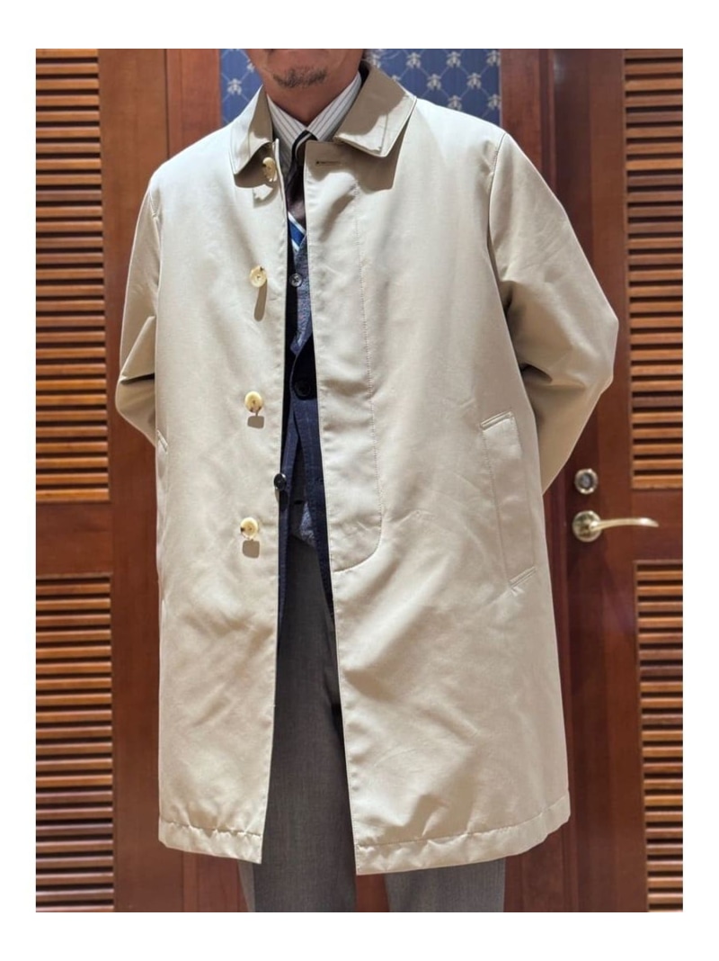 BROOKS BROTHERS コットン/ポリエステル ギャバジン キルティングライナー カーコート ブルックス ブラザーズ ジャケット・アウター ステンカラーコート ネイビー カーキグリーン【送料無料】