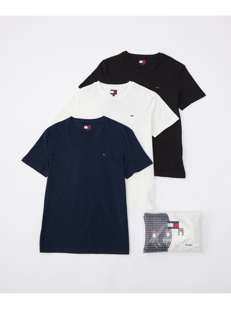 【SALE／30%OFF】TOMMY JEANS 【オンライン押さえる】ユニ一発やる 労働者の一団素っ首プルオーバー 3枚容器に並べる(白いこと/黒いこと/米国海軍) トミーヒルフィガー トップス カットソー・プルオーバー【RBA_E】【貨物輸送無料】