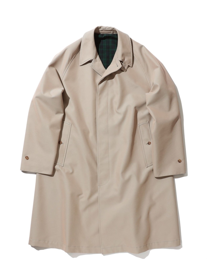 BEAMS PLUS Balmacaan Coat T/C Gabardine ビームス メン ジャケット・アウター 余分の物のジャケット・アウター 緑であること ベージュ【貨物輸送無料】
