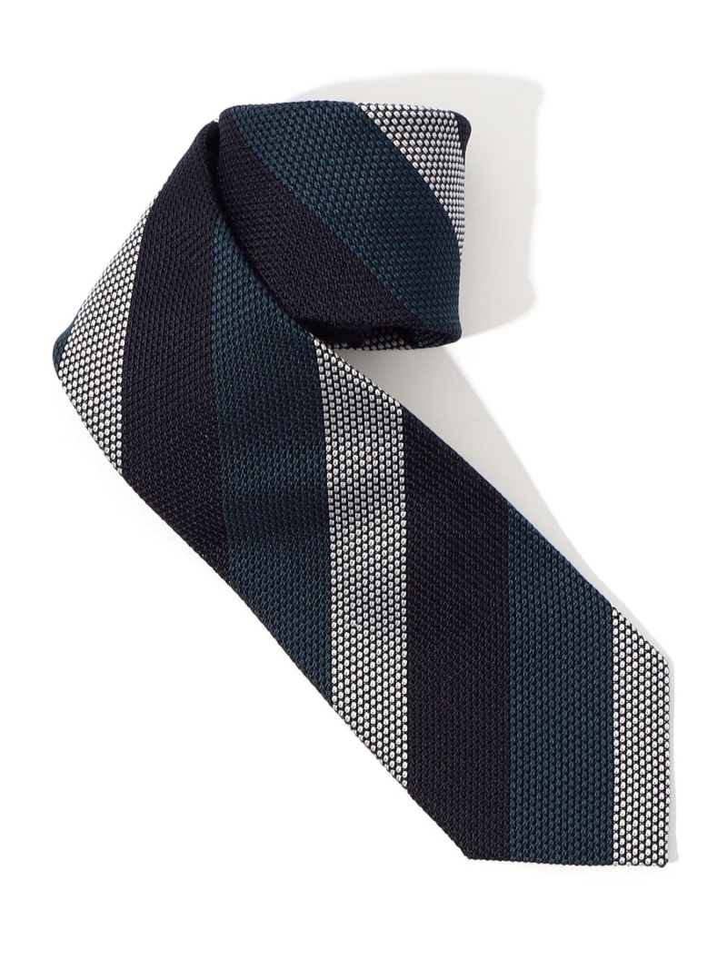 TOMORROWLAND GOODS TOMORROWLAND シルクジャガード レジメンタルストライプネクタイ トゥモローランド スーツ・フォーマル ネクタイ・蝶ネクタイ カーキグリーン ネイビー グレー【送料無料】 15,048円