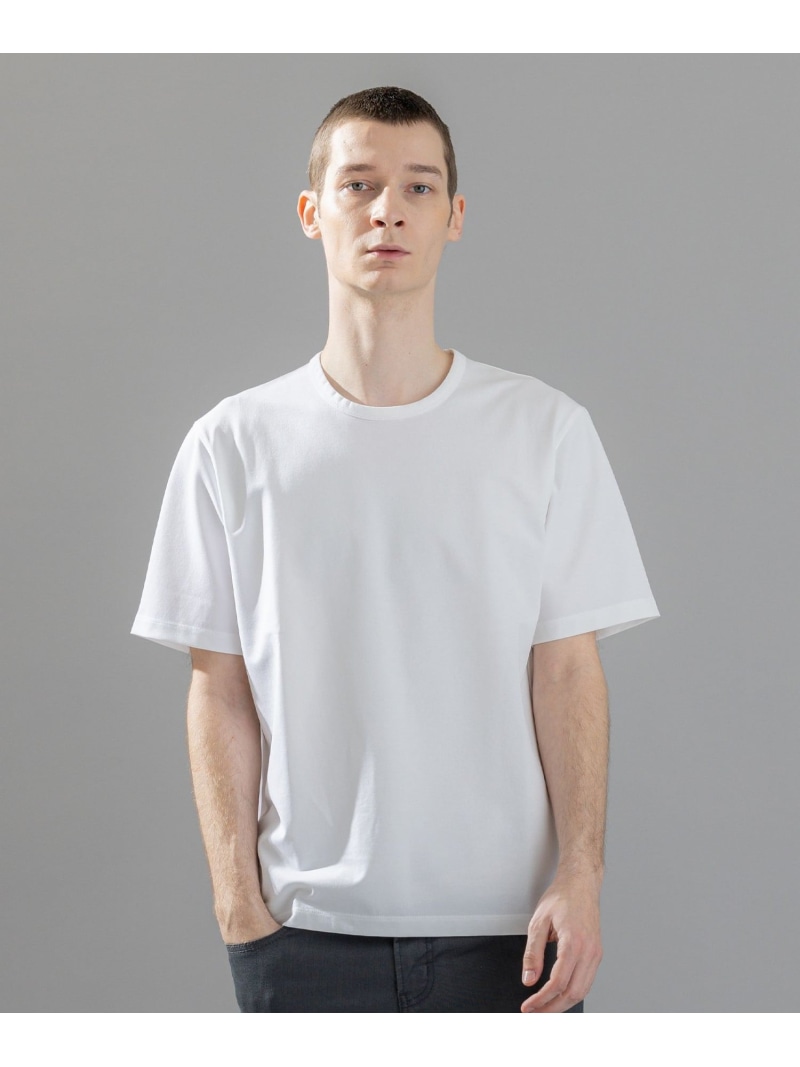 JOSEPH HOMME 【新素材】クリアコットンカノコ クルーネックTシャツ ジョゼフ オム トップス カットソー・Tシャツ ホワイト ブラック【送料無料】