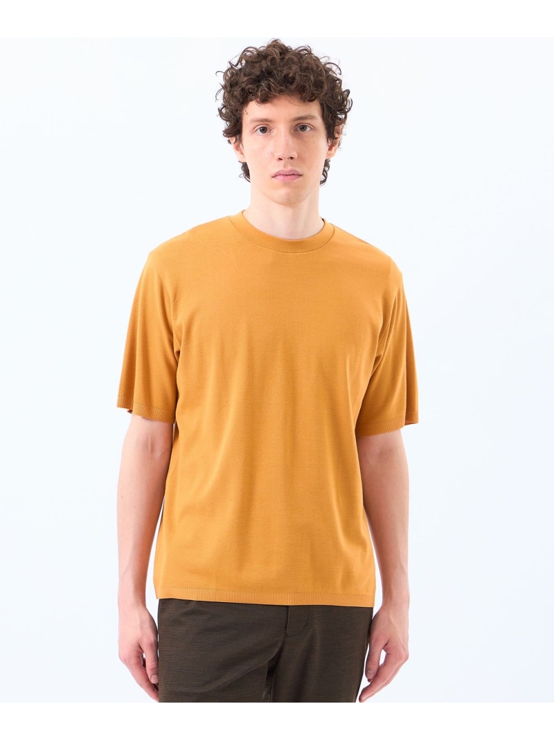 【SALE／21%OFF】MACKINTOSH PHILOSOPHY 30/1ミニカノコ クルーネック半袖ニットTシャツ マッキントッシュ フィロソフィー トップス ニット ブルー ネイビー オレンジ ベージュ【RBA_E】【送料無料】