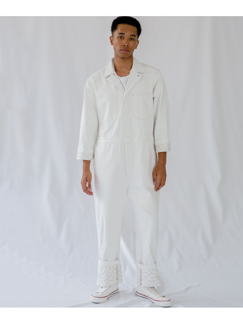 Johnbull Private labo 【ELEY KISHIMOTO\u0026JOHNBULL】オールインワン ジョンブルプライベートラボ オールインワン・大層らしい櫂 オーバーオール・サロペット 青碧 白いこと 黒いこと【貨物輸送無料】