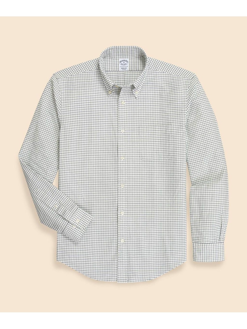 【SALE/30%OFF】BROOKS BROTHERS コットン タッターソール カジュアルシャツ Regular Fit ブルックス ブラザーズ トップス シャツ・ブラウス グリーン ブルー【RBA_E】【送料無料】| Fashion Men