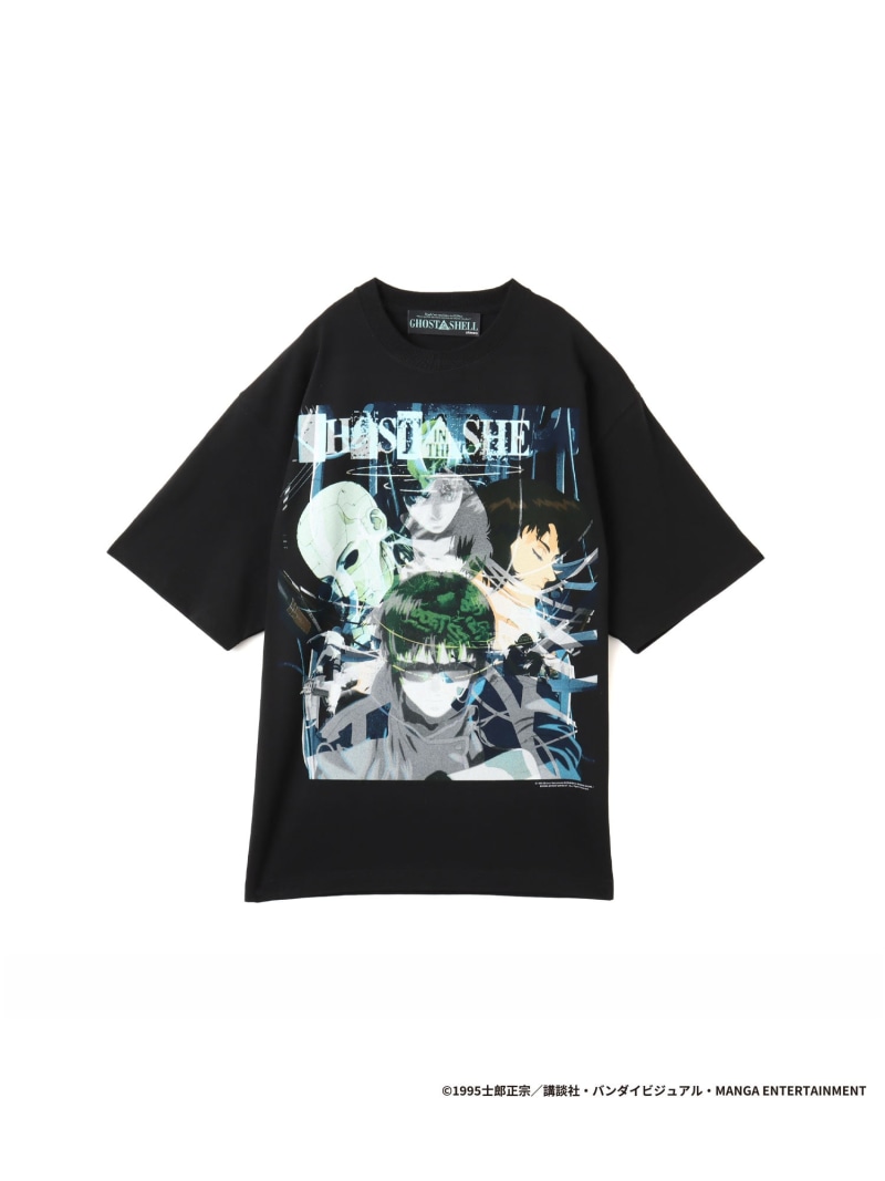 atmos GHOST IN THE SHELL x Kosuke Kawamura x atmos T-shirt 01 BLACK アトモス トップス カットソー・Tシャツ ブラック【送料無料】| Fashion Men