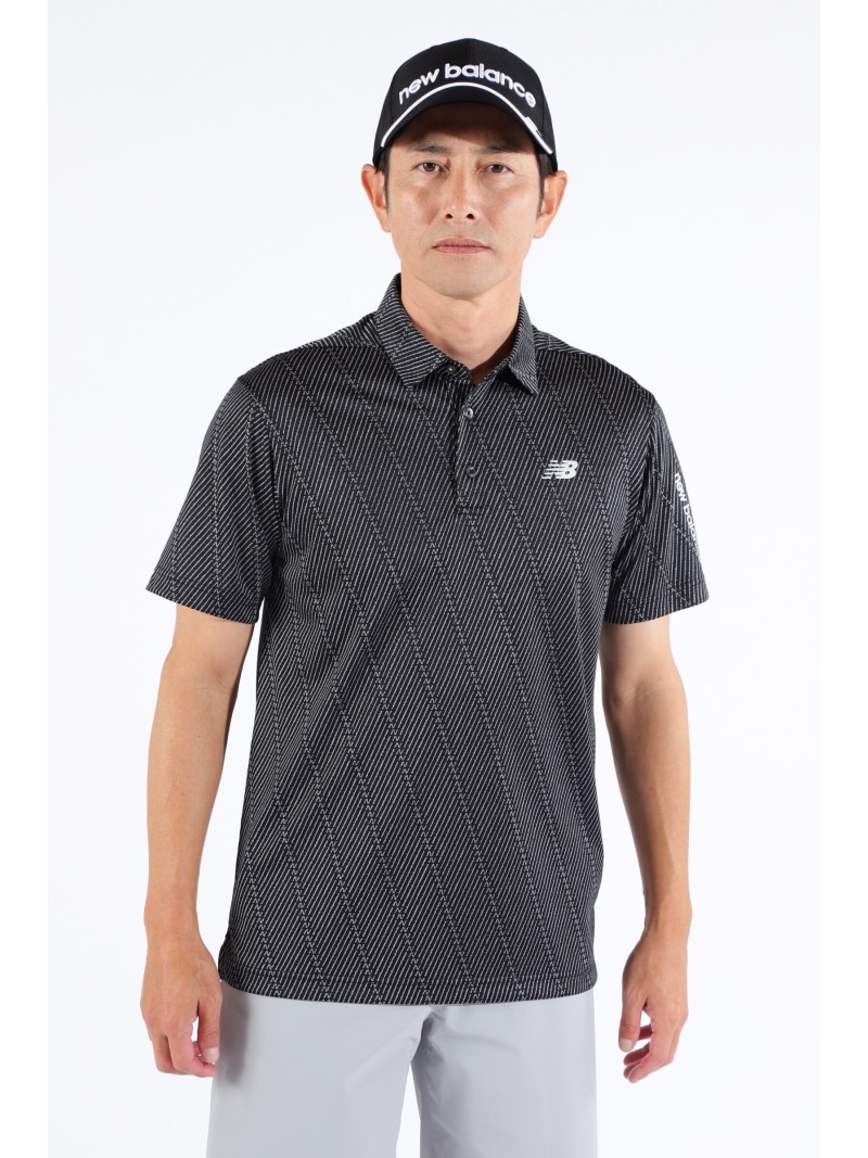 New Balance Golf Nヘリンボーン柄 半袖 カラーシャツ (MENS WORLD) ニューバランスゴルフ トップス シャツ・ブラウス グレー ブラック イエロー ブルー【送料無料】