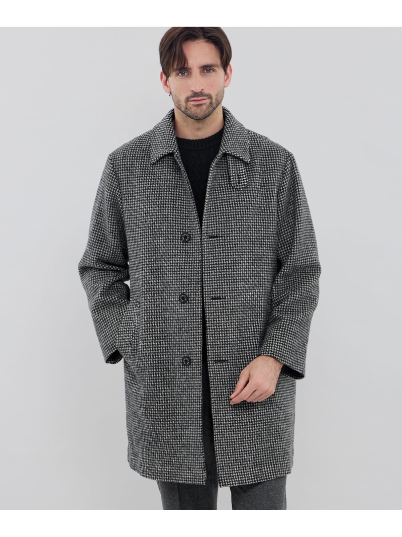 【SALE／32%OFF】MACKINTOSH LONDON 【ROSLEY SL】【HEAT TWEED】ヒートツイードステンカラーコート マッキントッシュ ロンドン ジャケット・アウター その他のジャケット・アウター グレー ネイビー【RBA_E】【送料無料】