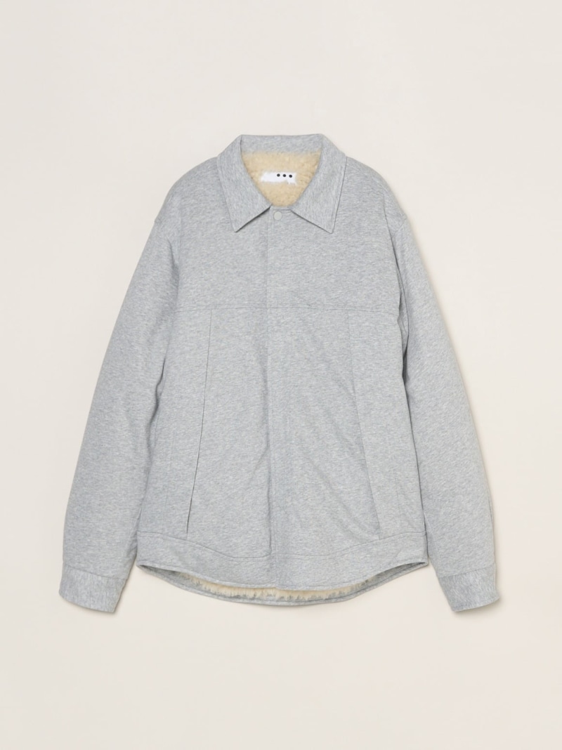 【SALE／50%OFF】three dots Men's ecopel fur shirt jacket スリードッツ トップス シャツ・ブラウス ホワイト ネイビー【RBA_E】【送料無料】