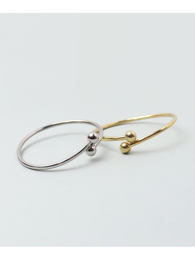 シルバー ゴールドボール バングル 楽天市場】【送料無料】 SILVER925 ダブルボールデザイン