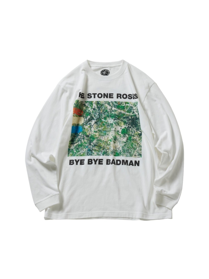 bonjour records The Stone Roses for bonjour records ザ・ストーン・ローゼス オフィシャル ロングスリーブTシャツ ボンジュールレコード トップス カットソー・Tシャツ ホワイト ベージュ【送料無料】｜ Fashion Men