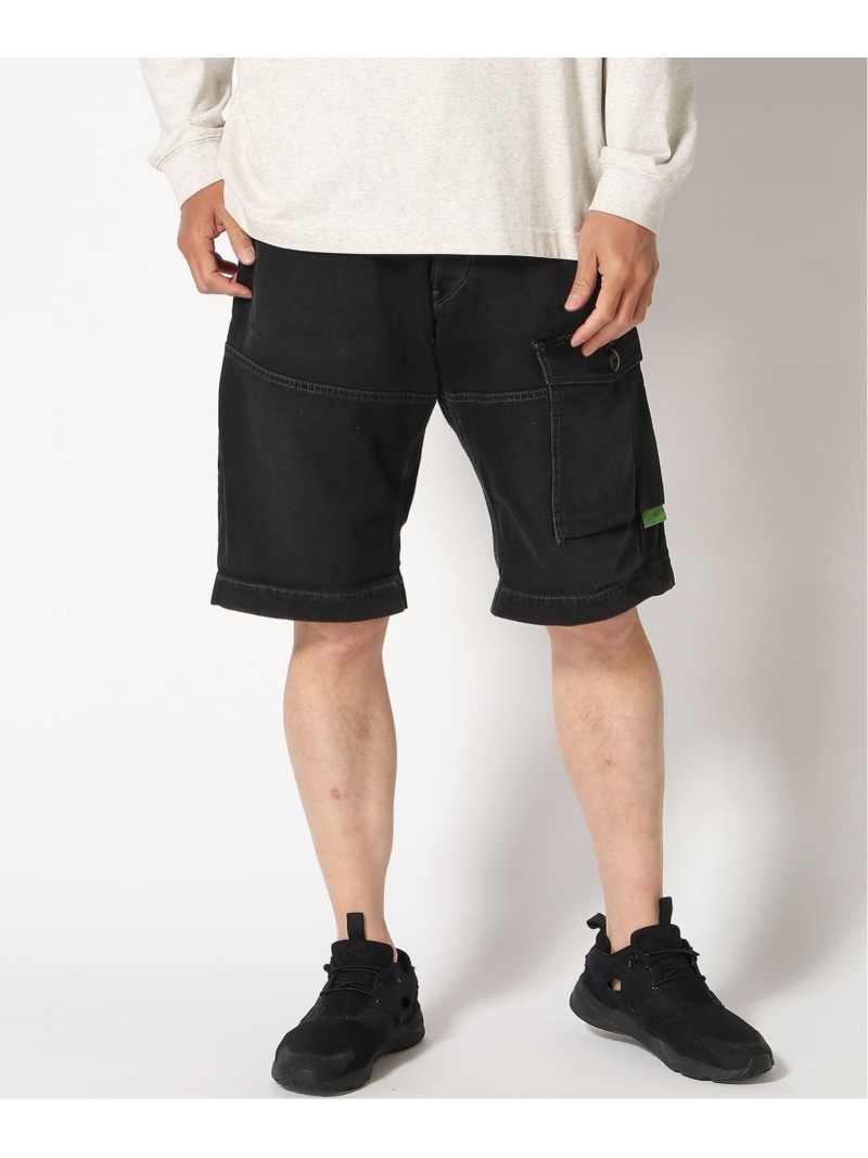 【SALE／30%OFF】G-Star RAW 【公式ショップ】BEARING CARGO SHORTS/ミリタリーディテールカーゴデニムショートパンツ ジースターロゥ パンツ その他のパンツ ブラック【RBA_E】【送料無料】