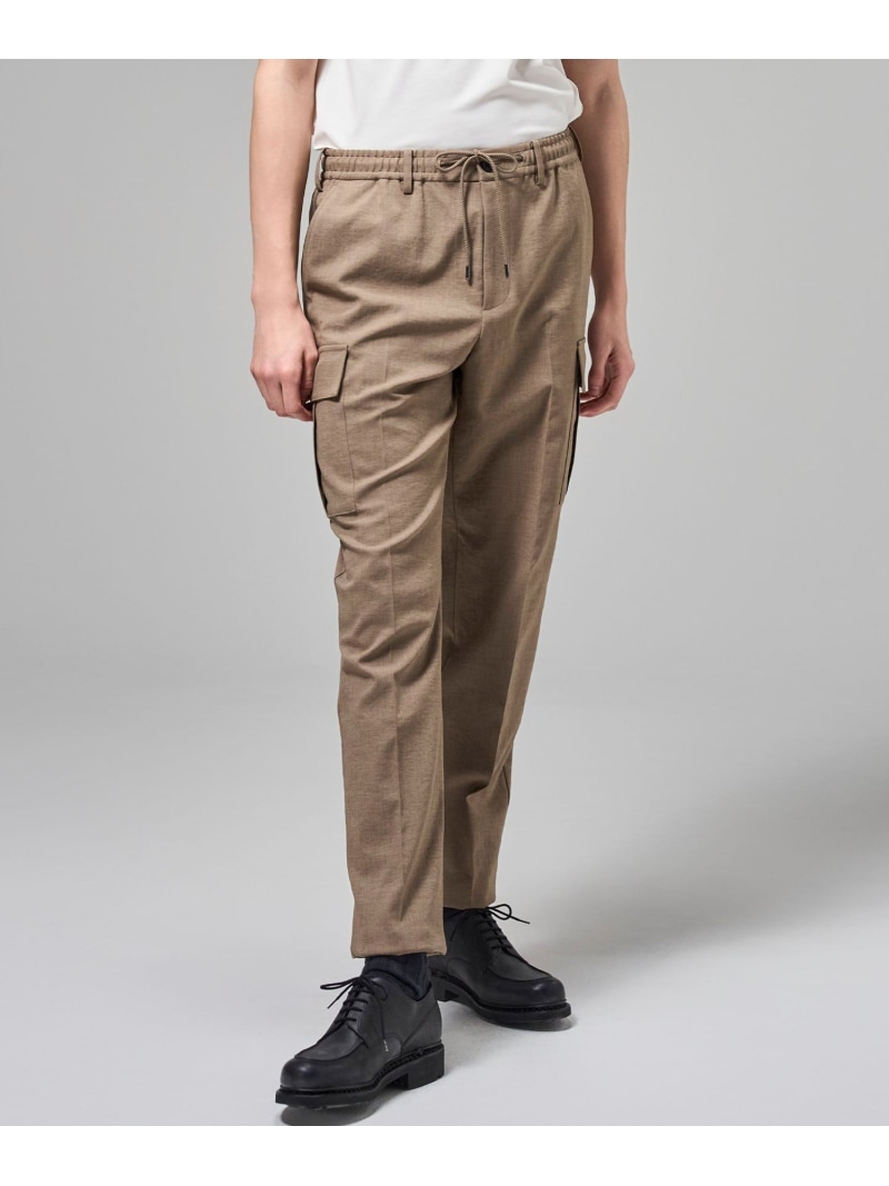 JOSEPH HOMME 【新原材料】テクノクロスストレッチ ドローコード付き添い人ストレートカーゴパンツ / HOVE CARGO ジョゼフ オム ズボン下 余分の物のズボン下 ベージュ 薄墨色【貨物輸送無料】