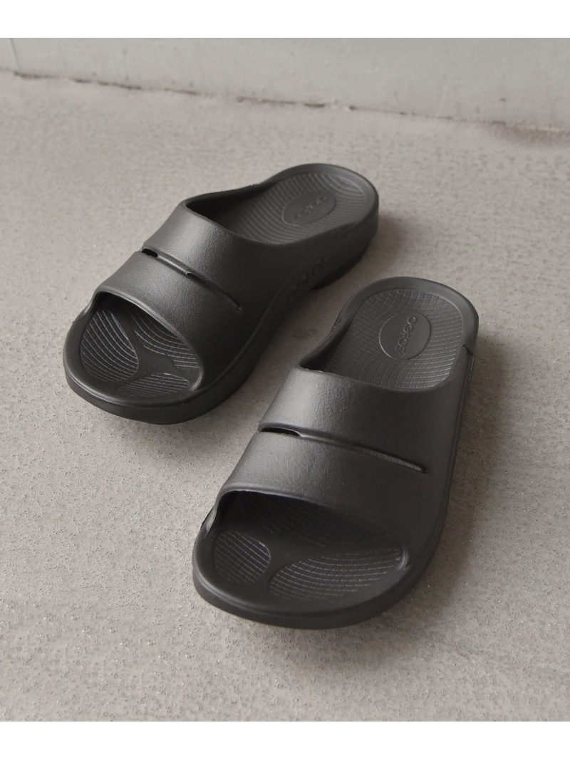 SHIPS any OOFOS: OOahh/ウーアー リカバリーサンダル 26SS◇ シップス シューズ・靴 サンダル 黒いこと 薄墨色【貨物輸送無料】