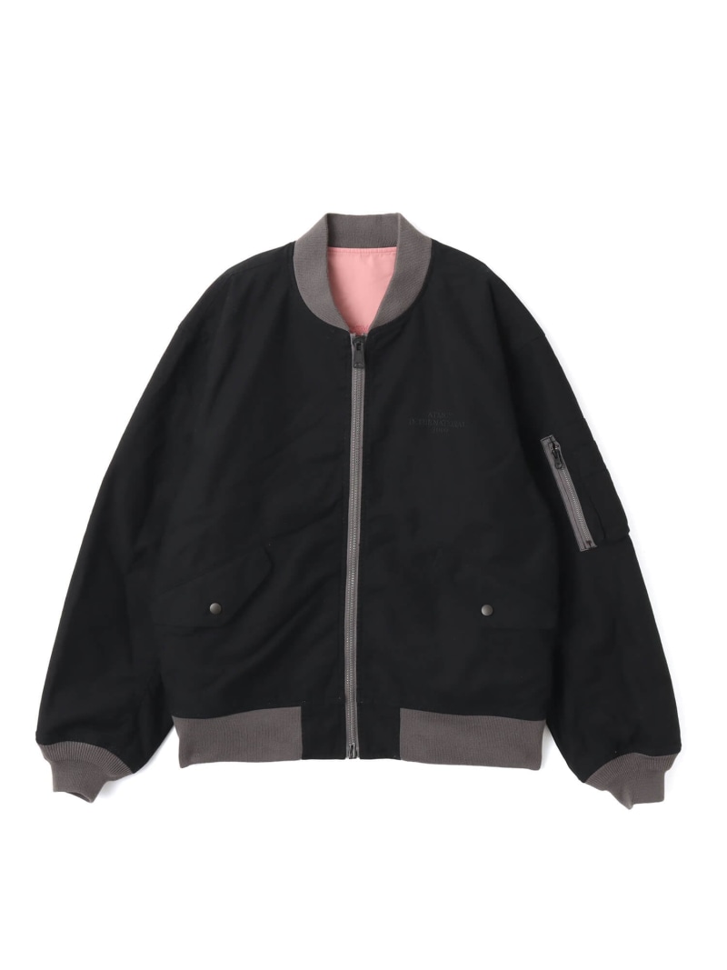 atmos atmos Reversible Flight Jacket BLACK アトモス ジャケット・アウター その他のジャケット・アウター ブラック【送料無料】| Fashion Men