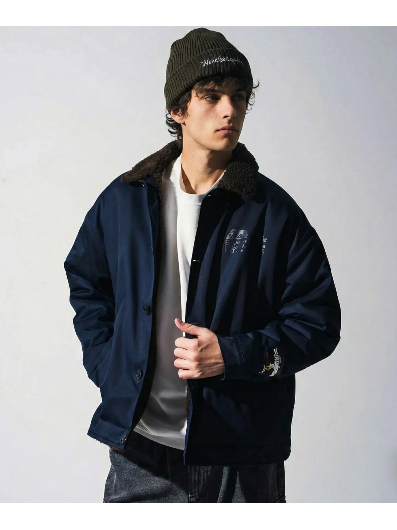 【SALE／30%OFF】Mark Gonzales Mark Gonzales マークゴンザレス ミリタリー ボア上衣 シフォン ジャケット・アウター 余分の物のジャケット・アウター カーキ緑であること 米国海軍【RBA_E】【貨物輸送無料】