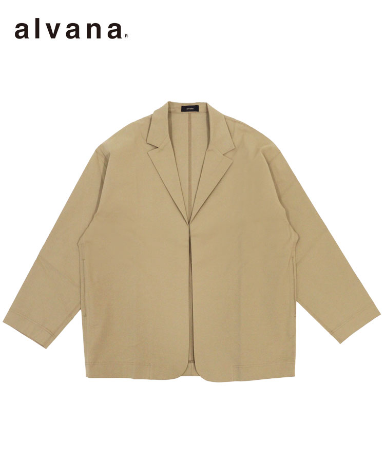 【対象商品40%OFFクーポン】alvana アルヴァナ メンズ ジャケット FADE STRETCH HAORI JACKET タン ACS-F001 トップス シンプル 定番 ベーシック アウター 羽織ジャケット ストレッチ 伸縮