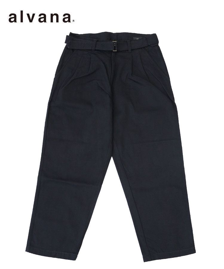 【40%OFFクーポン対象商品】alvana アルヴァナ メンズ パンツ BHARAT DENIM TROUSERS インクブラック AFW-25018 デニム シンプル ワイド フィッシャーマンパンツ ベーシック ルーズ｜STYLISE（スタイライズ）