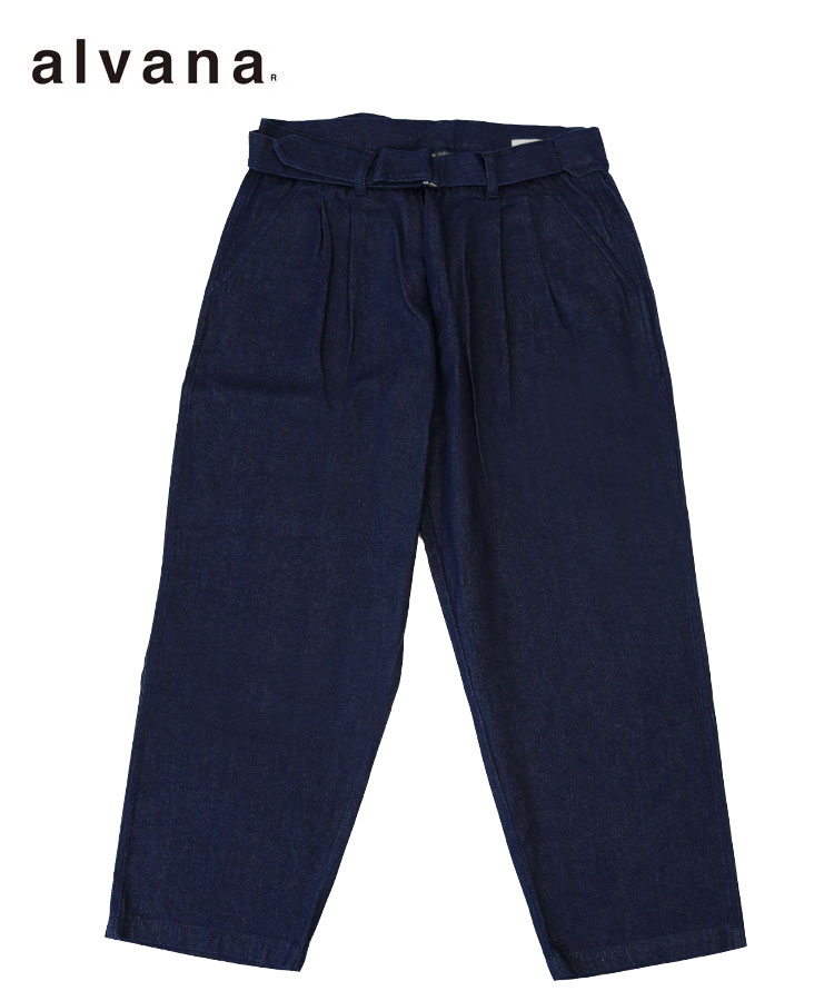 【40%OFFクーポン対象商品】alvana アルヴァナ メンズ パンツ BHARAT DENIM TROUSERS インディゴ AFW-25018 デニム シンプル ワイド フィッシャーマンパンツ ベーシック ルーズ｜STYLISE（スタイライズ）