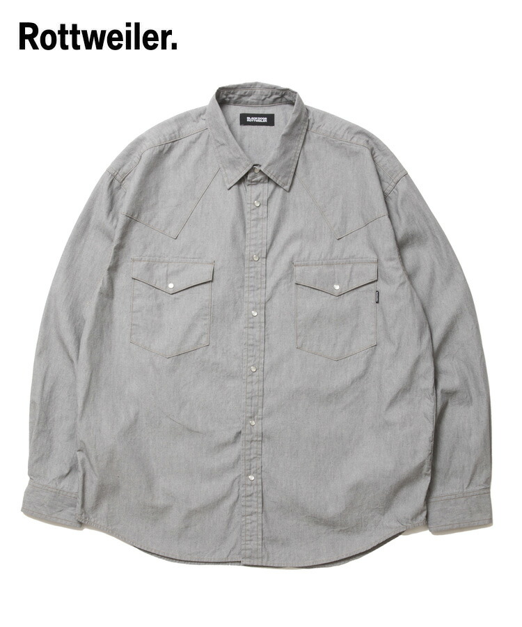 楽天市場】ROTTWEILER ロットワイラー メンズ シャツ R9 GRAY DENIM