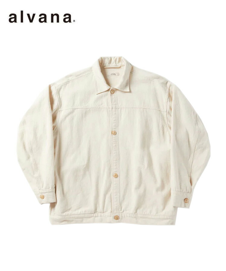 【対象商品40%OFFクーポン】alvana アルヴァナ メンズ ジャケット NATURAL TWILL SHORT JACKET ナチュラル ALV-90112 トップス シンプル アウター ヴィンテージ ツイル ショートジャケット ベーシック ユニセックス レディース 23,760円