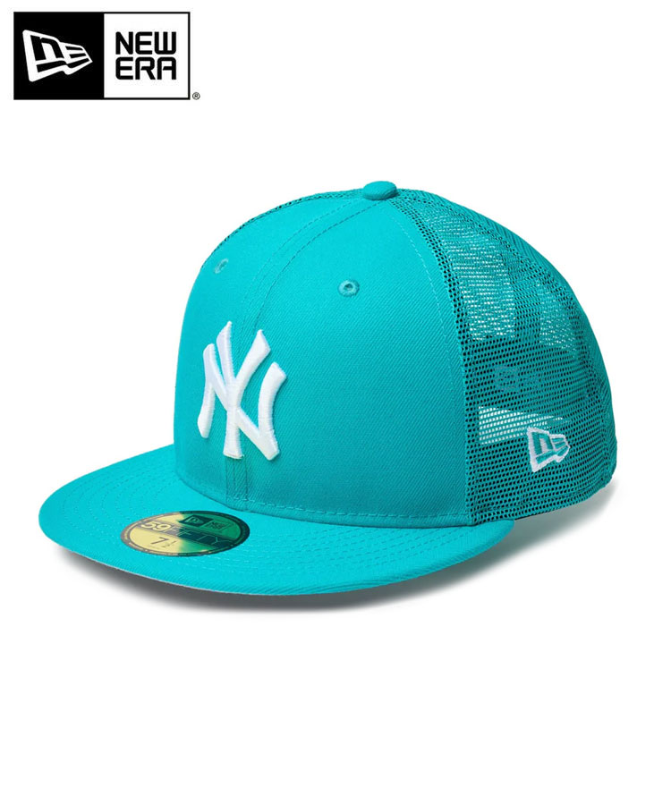 【対象商品10%OFFクーポン】NEW ERA ニューエラキャップ ニューエラ キャップ レディースキャップ メンズキャップ 59FIFTY トラッカー Beautiful Beach ニューヨーク・ヤンキース ティールブリーズ 14388812 ベースボールキャップ メッシュ ロゴ 刺繍 クラシック 新作