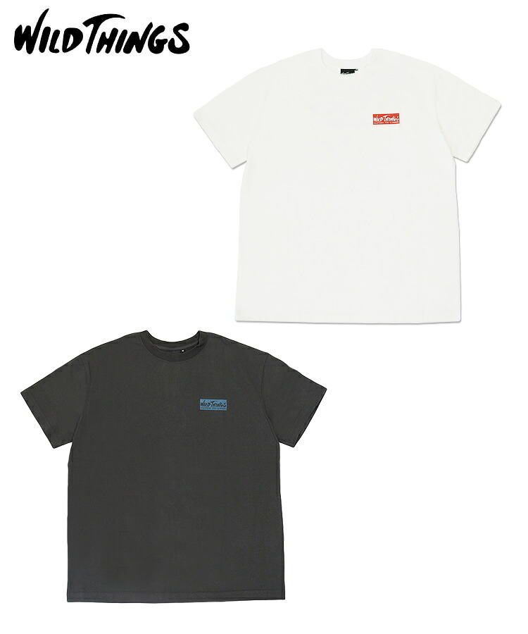 【対象商品40%OFFクーポン】WILD THINGS ワイルドシングス メンズ Tシャツ 80s CLIMBER 80s クライマー WT25068SK ホワイト チャコール トップス 半袖 クルーネック プリント コットン ロゴ タウンユース アウトドア カジュアル