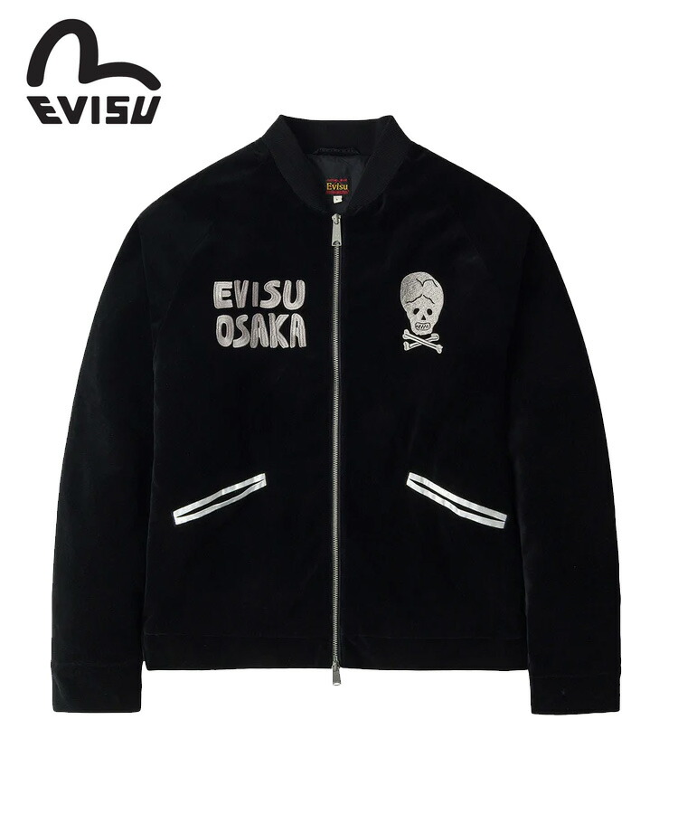 希少☆EVISU エヴィス フリースジャケット ビックロゴ evs508jk6101bk_c1.jpg