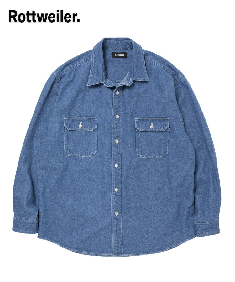 楽天市場】ROTTWEILER ロットワイラー メンズ シャツ R9 WASHED DENIM