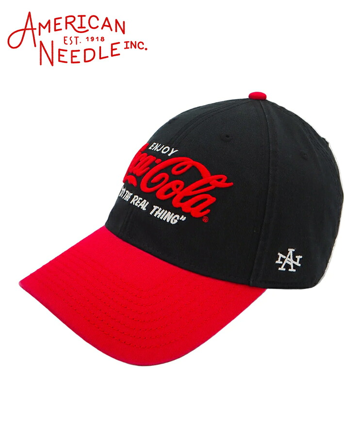【対象商品60%OFFクーポン】AMERICAN NEEDLE アメリカンニードル キャップ BALLPARK ブラック レッド SMU674AC 4596 コカコーラ CocaCola ベースボールキャップ 2カラー メンズ レディース ユニセックス ブランド サイズ 調整 アジャスター カーブドバイザー