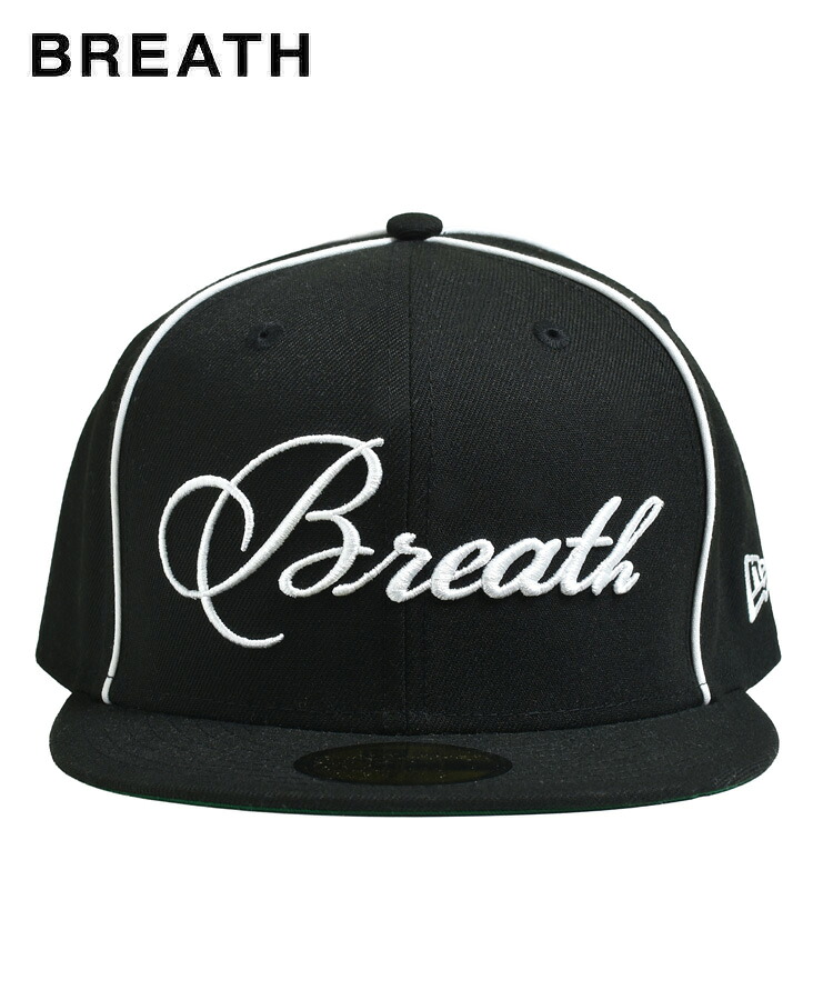 【30%OFFクーポン対象商品】BREATH ブレス NEW ERA ニューエラ メンズ キャップ BREATH×NEW ERA SCRIPT LOGO PIPING 59FIFTY ブラック BR25AW-AC8901 帽子 ヒップホップ ロ|STYLISE(スタイライズ)