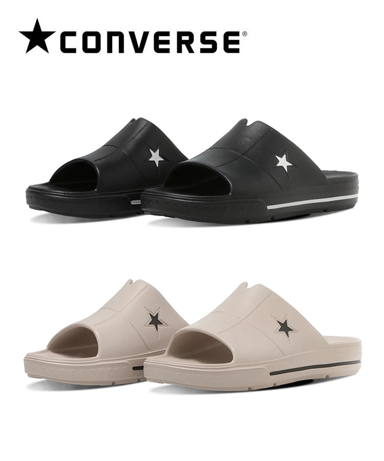 【対象商品10%OFFクーポン】コンバース CONVERSE シューズ サンダル ONE STAR SLIDESANDAL ワンスター スライドサンダル EVA 33800130 33800131 メンズ ブラック グレー 国内正規品 正規品 くつ 靴