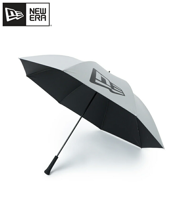 【対象商品10%OFFクーポン】NEW ERA ニューエラ ゴルフアンブレラ フラッグロゴ 傘 アンブレラ シルバー 14747157 ゴルフ ロゴ メンズ レディース ウィメンズ ユニセックス グッズ