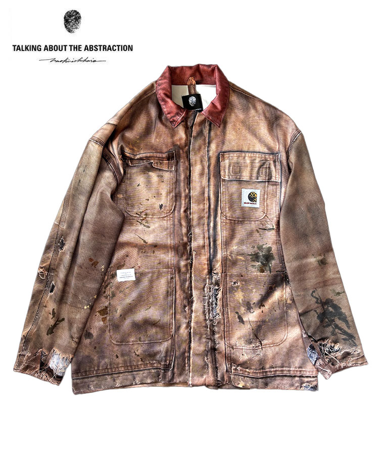 【対象商品10%OFFクーポン】TALKING ABOUT THE ABSTRACTION トーキング アバウト ジ アブストラクション メンズ ジャケット PRINT COVERALL ブラウン 26SS-J-001 アウター デニム プリント レディース ユニセックス 39,325円
