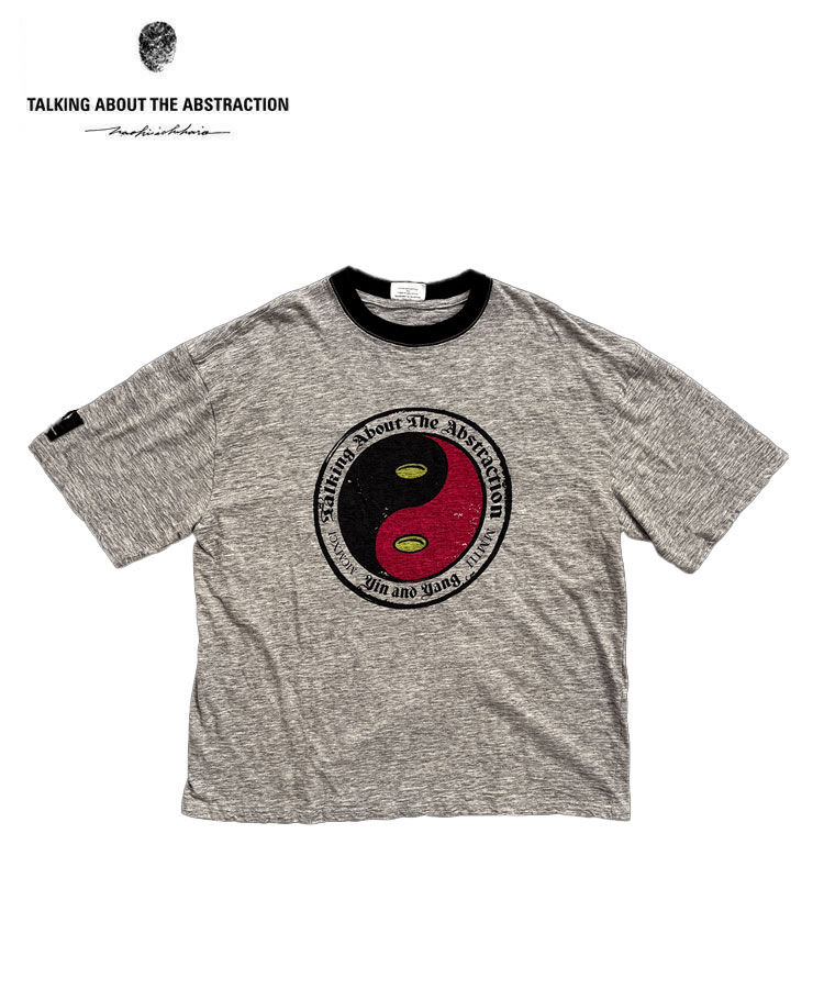 【対象商品10%OFFクーポン】TALKING ABOUT THE ABSTRACTION トーキング アバウト ジ アブストラクション メンズ Tシャツ MAGATAMA TEE まが玉 勾玉 Tシャツ ブラック 26SS-T-021 トップス グレー 半袖 ティーシャツ 綿 コットン ヴィンテージ レディース ユニセックス