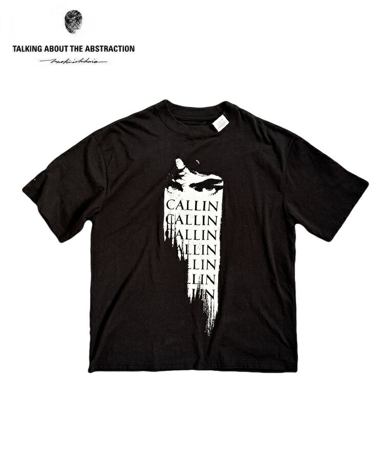 【対象商品10%OFFクーポン】TALKING ABOUT THE ABSTRACTION トーキング アバウト ジ アブストラクション メンズ Tシャツ EYES T-SHIRTS Tシャツ ブラック 26SS-T-001 トップス ロゴ プリント タグ 半袖 ティーシャツ 綿 コットン ヴィンテージ レディース ユニセックス