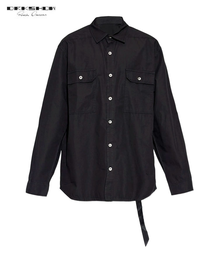 【30%OFFクーポン対象商品】DRKSHDW ダークシャドウ メンズ Tシャツ JUMBO OUTERSHIRT ブラック DU01F4297 CR トップス リボン ストラップ 襟付き オーバーサイズ ビッグサイズ ユニセックス シンプル|STYLISE(スタイライズ)