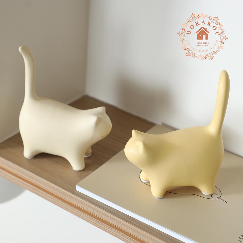 楽天市場】猫 置物 オブジェ 猫の置物 インテリア小物 2体セット